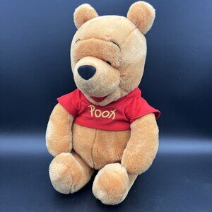 Large DISNEY Winnie the Pooh Bear 16" Plush Stuffed Toy Animal Soft Cuddly